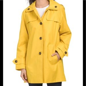 London Fog Single Breasted Hooded Belted Trench Coat